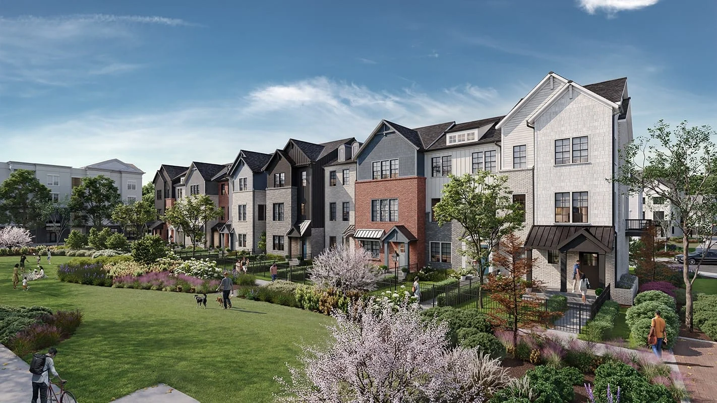 3d architectural rendering townhome