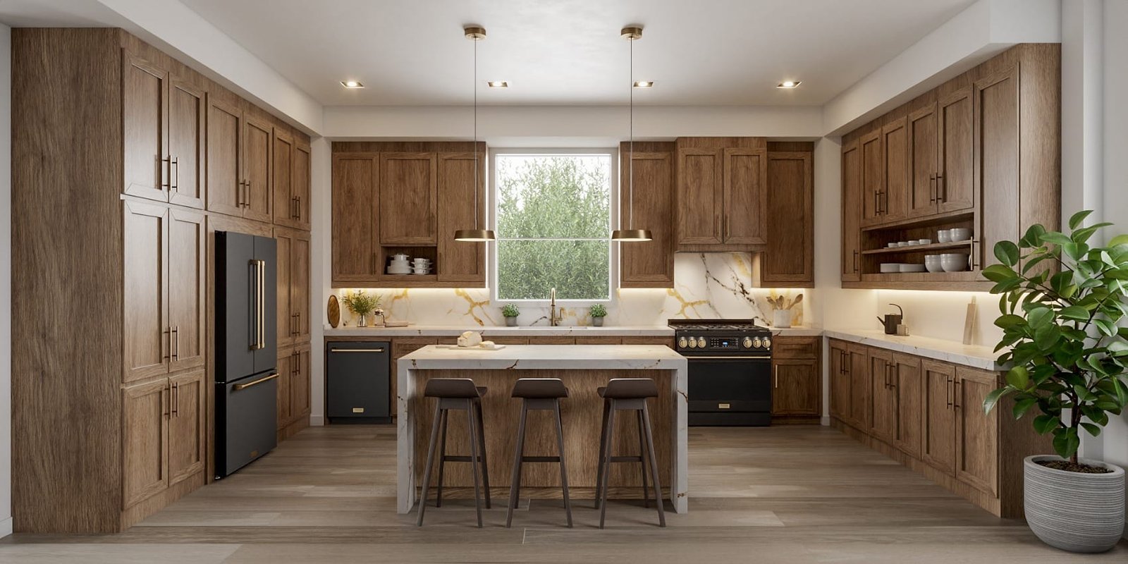rendering of a luxury kitchen