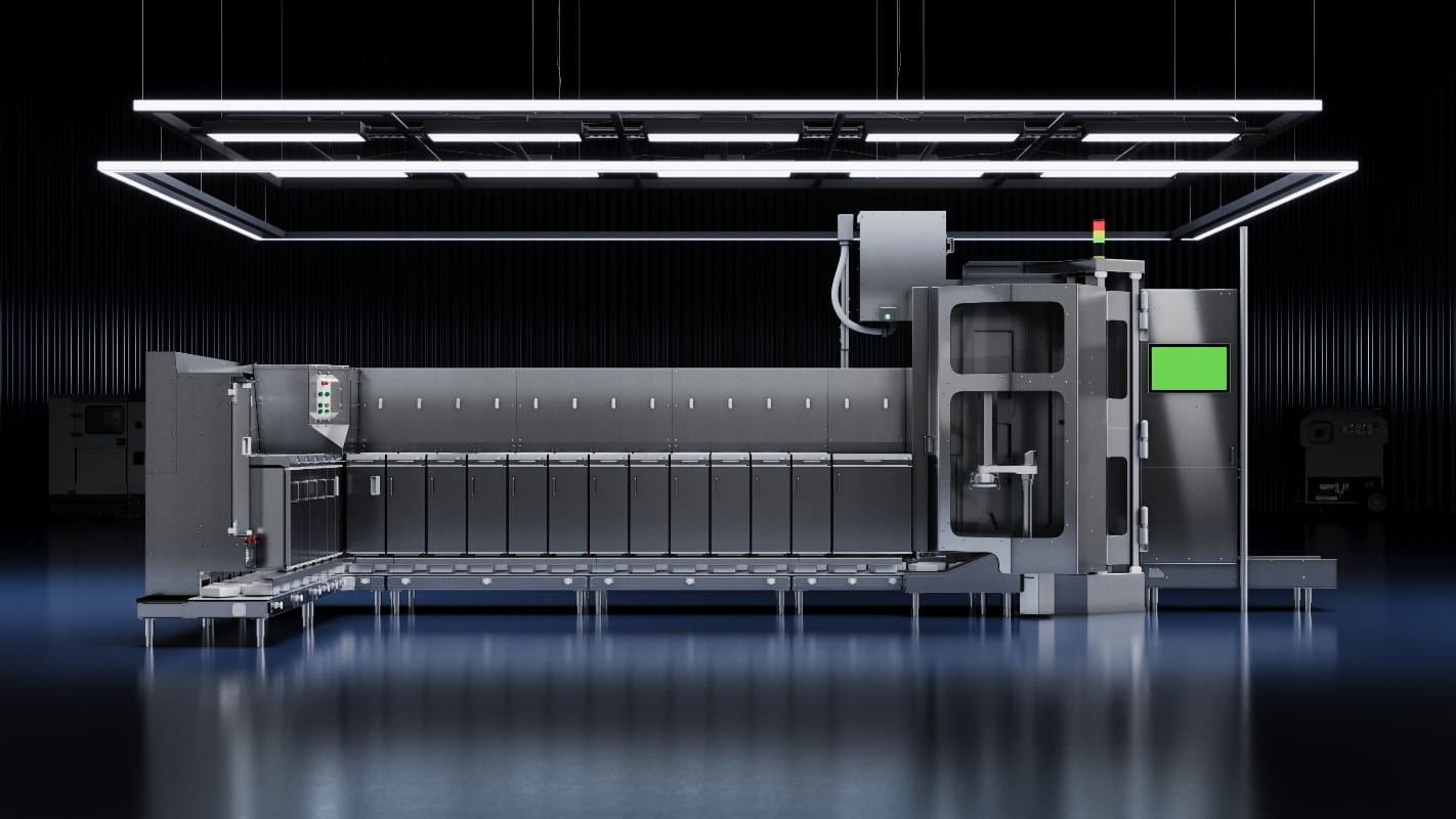 3D product rendering of a robotic bowl machine