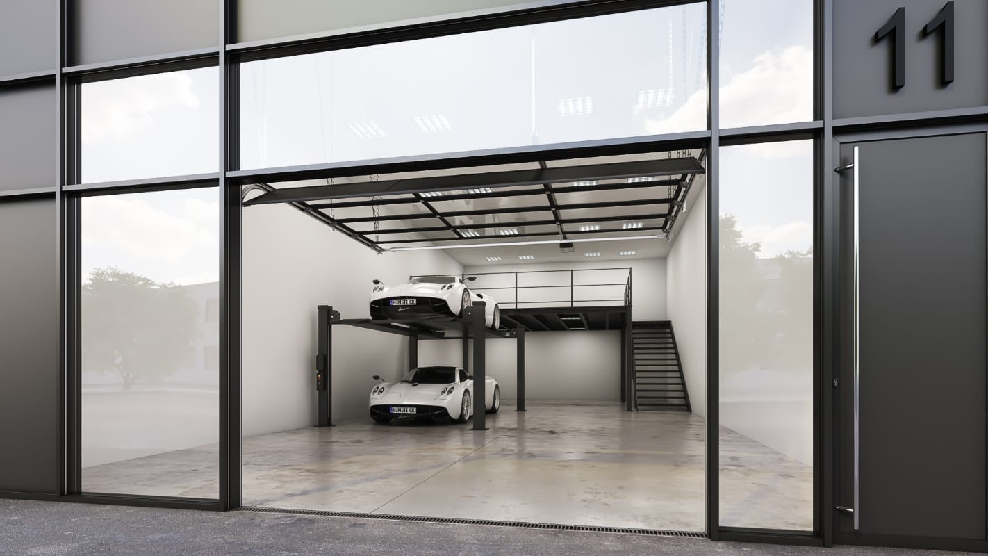 3D product rendering of a car lift