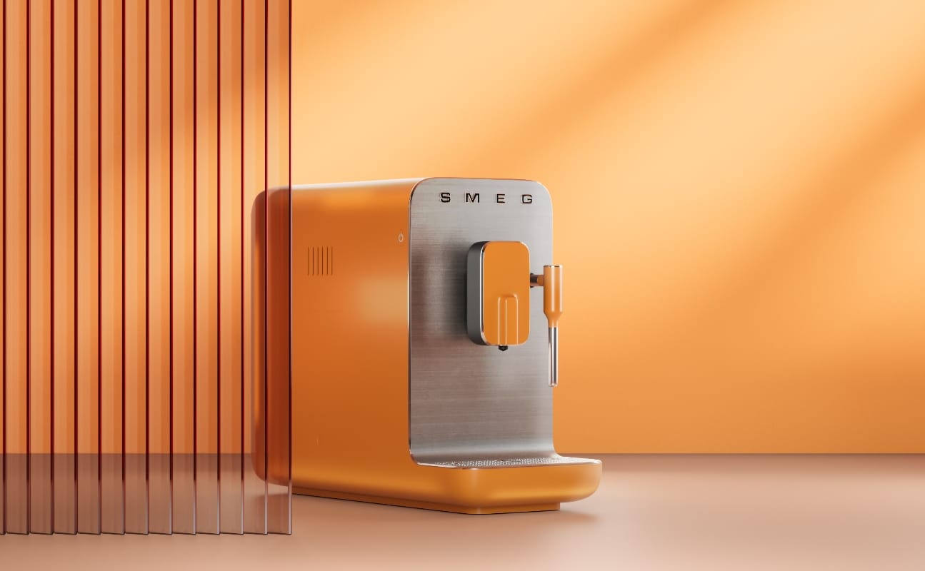 3D product rendering of a coffee maker