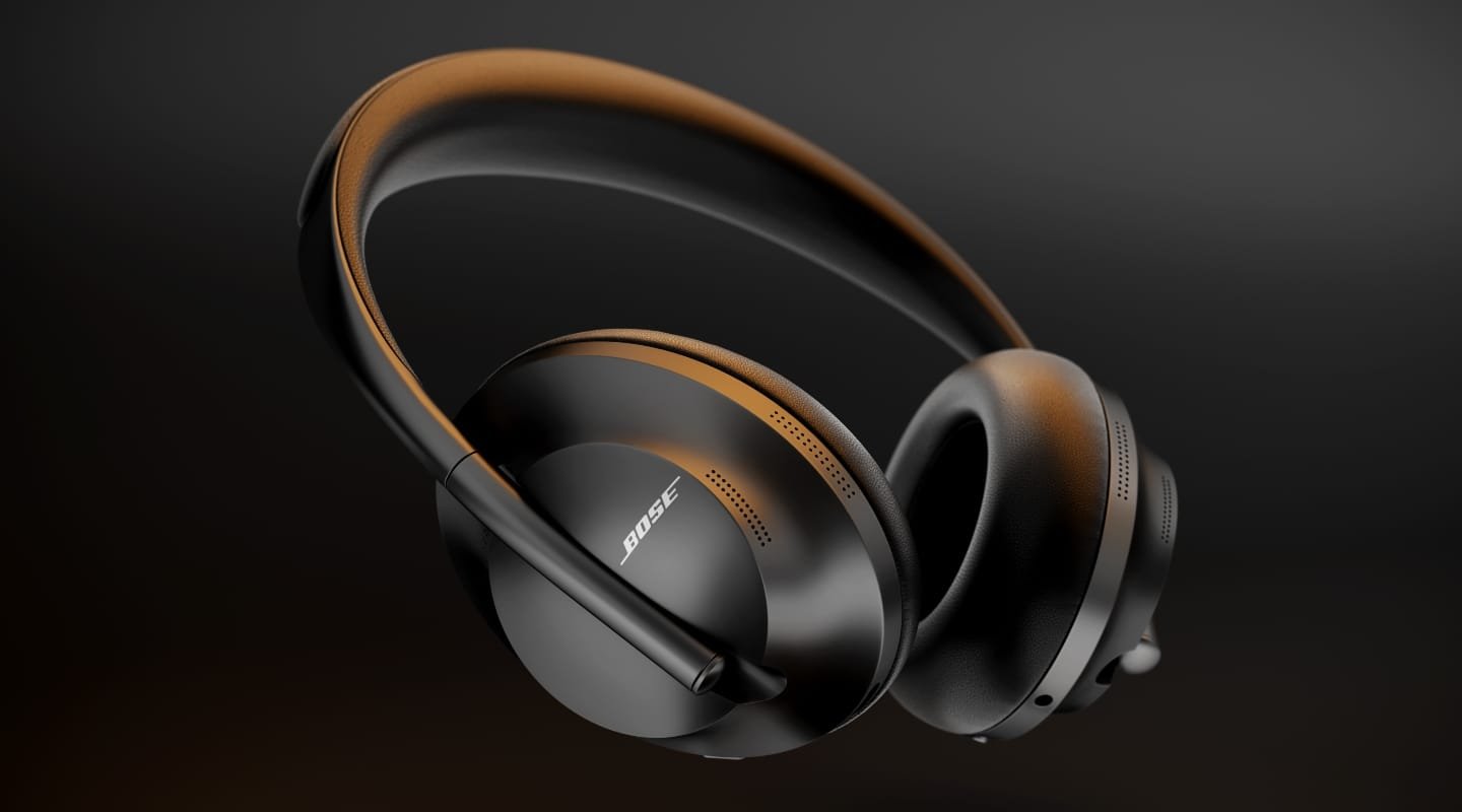 3D product rendering of Bose headphones
