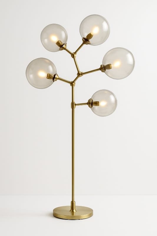 3D product rendering of a modern lamp