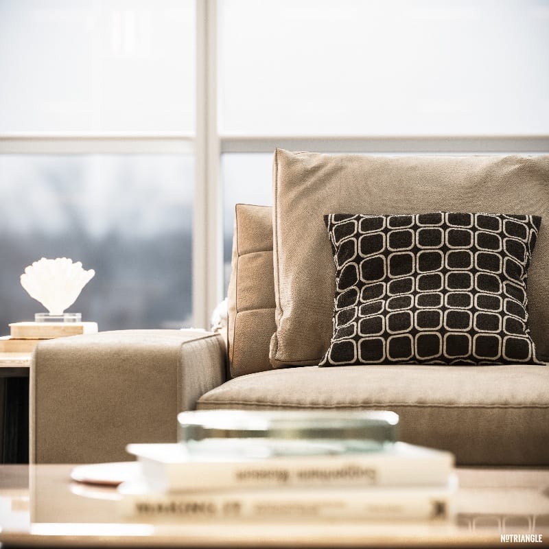 3D product rendering of sofa furniture detail