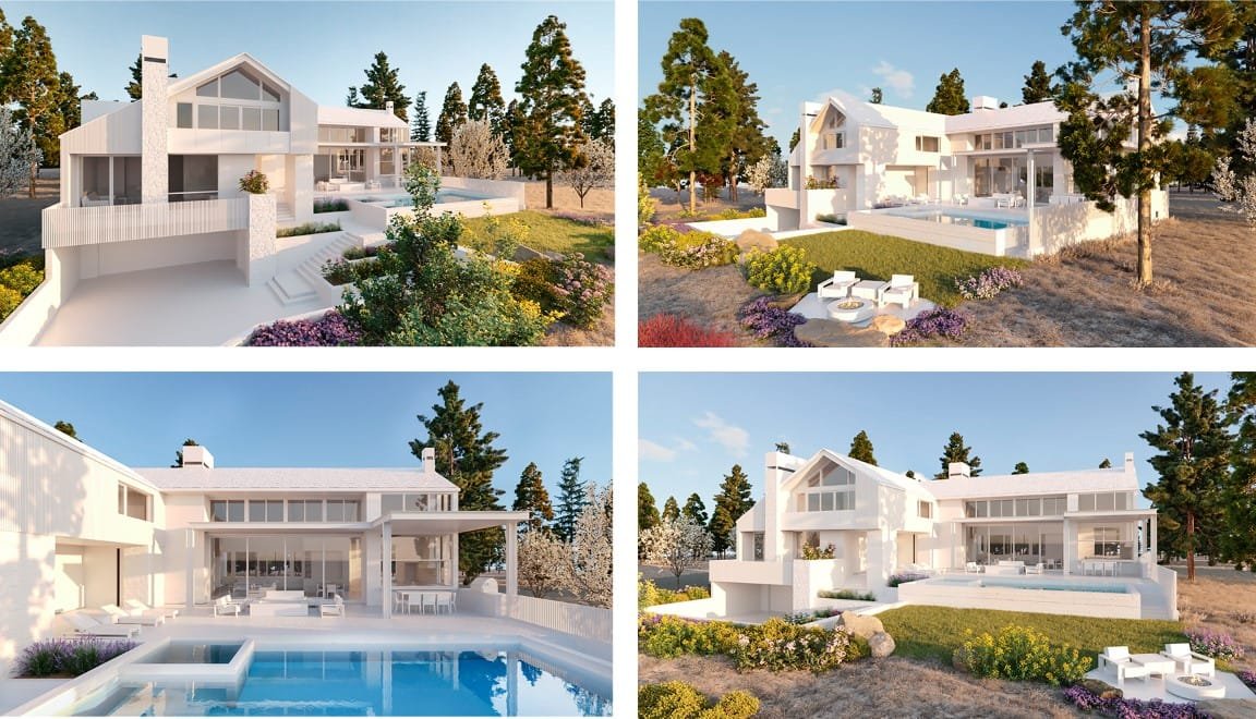 Guide 3D Rendering Process Greyscale Renderings