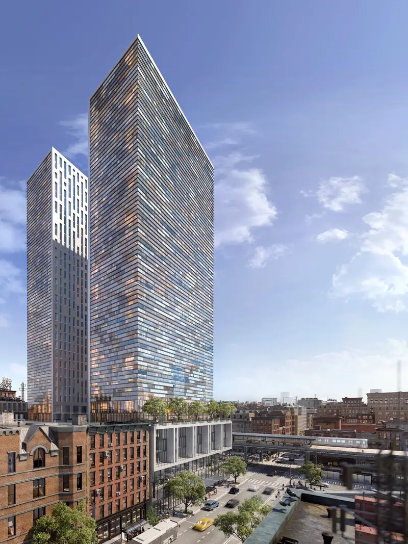 Exterior 3D rendering for investor pitch of Harlem Towers development in Brooklyn, New York