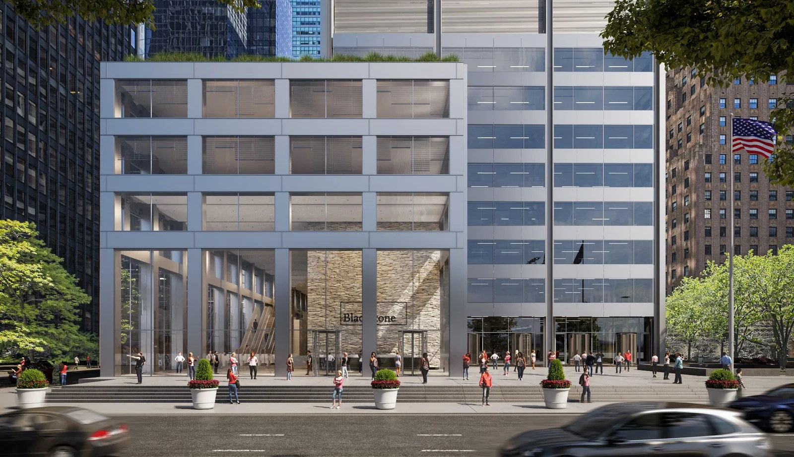 Exterior 3D rendering for design approval of 235 Park Avenue skyscraper, Manhattan, NYC