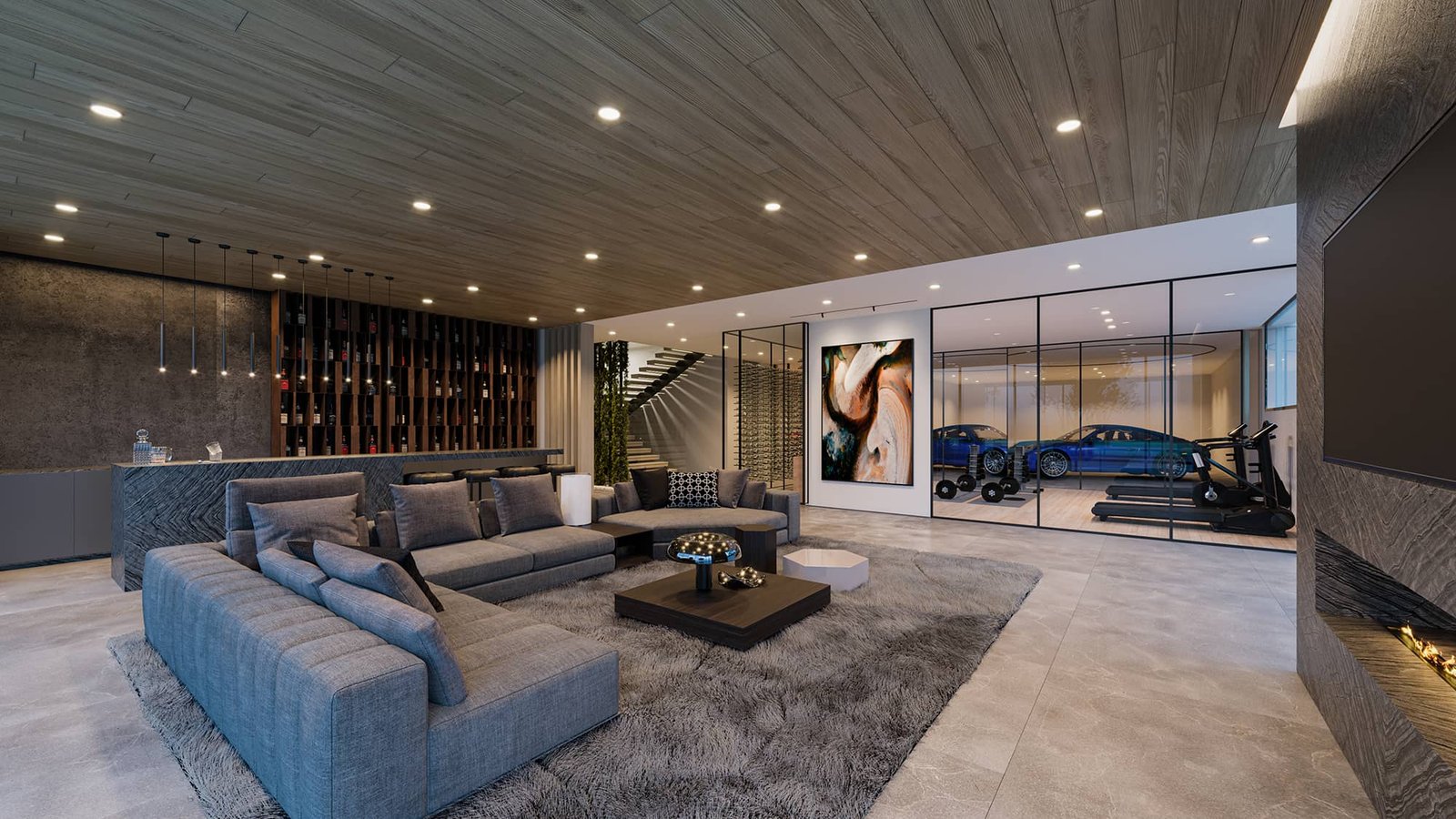 Single-family houses interior rendering