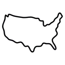 USA 3d rendering office map icon