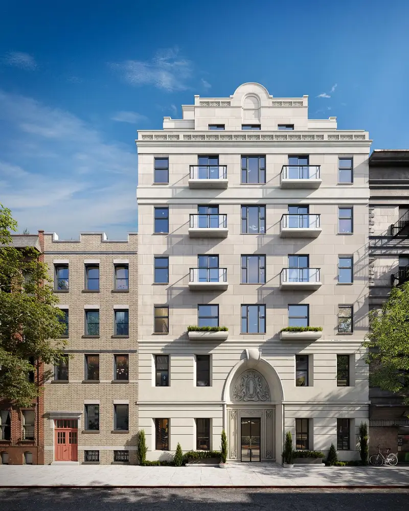 Exterior 3D rendering for design approval of a luxury residential building at 213 East 83rd Street, Yorkville, NYC